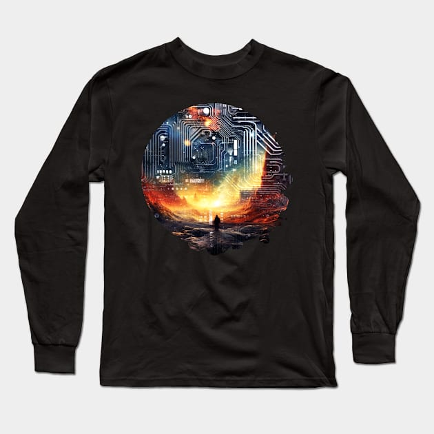 Lunar Echo Long Sleeve T-Shirt by ginkelmier@gmail.com